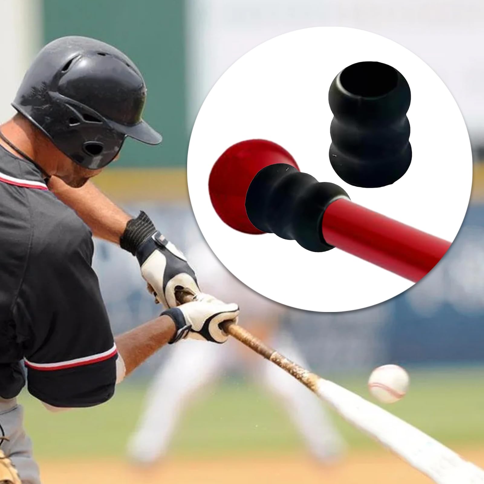 Genérico Envoltura Agarre béisbol, empuñaduras - Agarre Silicona 2X sin Deslizamiento, reemplazo Deportes la Cubierta Protectora Base, | empuñaduras, 2X Cubiertas 2 Paquetes, Manga