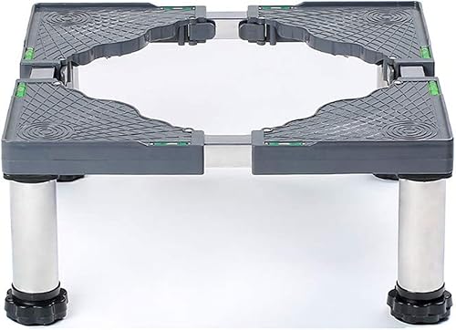 Base ajustable multifuncional para lavadora, base ajustable, antivibración, 17.7-27.5 pulgadas, bandejas de refrigerador, soporte base para