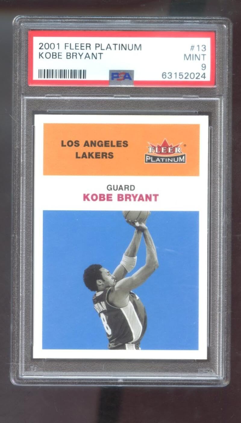 2001-02 Fleer Platinum #13 Kobe Bryant PSA 9 Graded Basketball Card NBA 01-02 2001-2002 Los Angeles Lakers