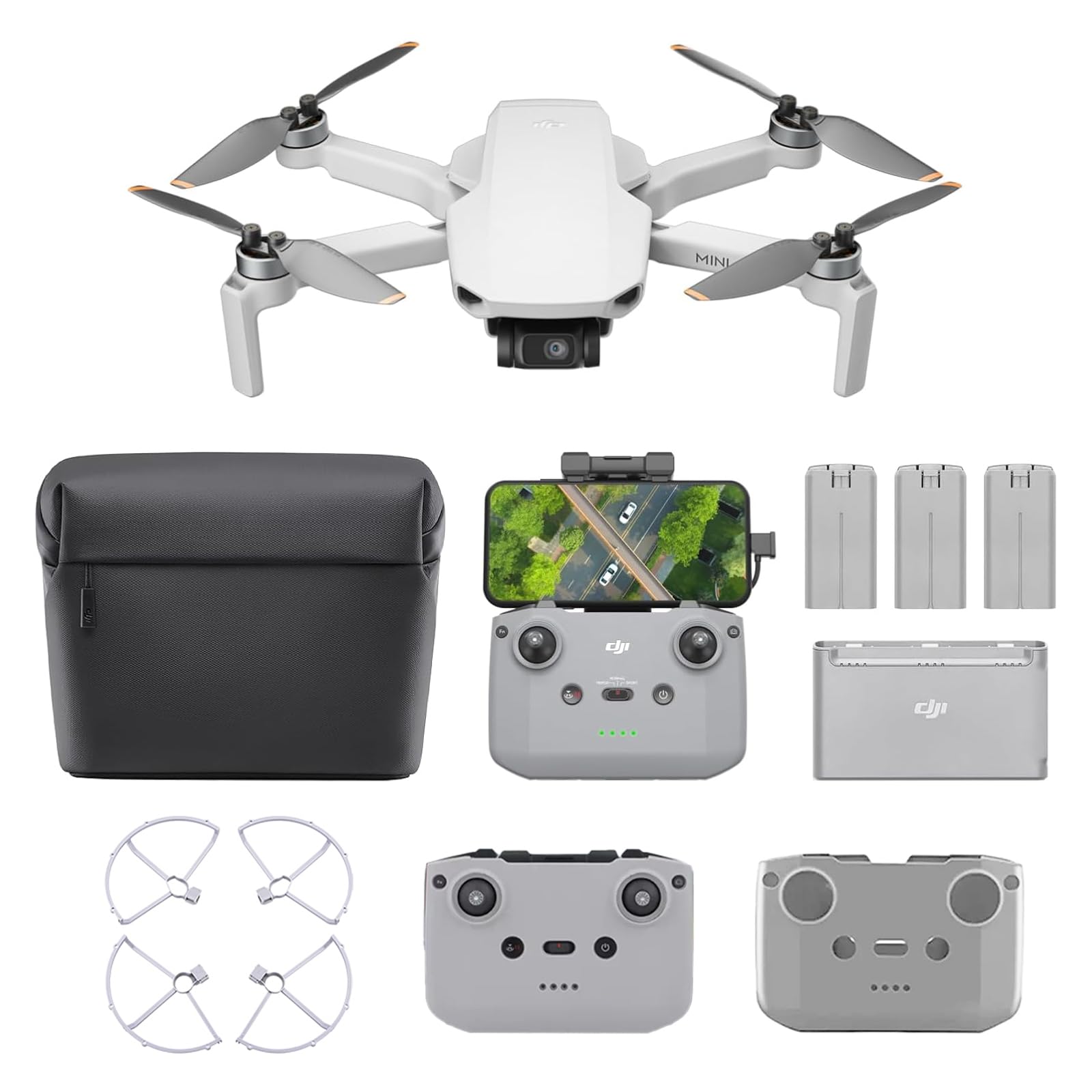 DJI Mini 4K Bundle, dron con cámara 4K UHD para adultos, menos de 249g, estabilización en 3 ejes, transmisión de vÃdeo a 10 km, regreso automático