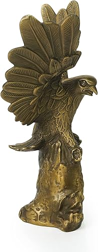 Miniatura 4 de DreamsEden Estatua de águila calva americana, pequeña figura patriótica de águila de metal de bronce, decoración del hogar, 9.75 pulgadas de alto