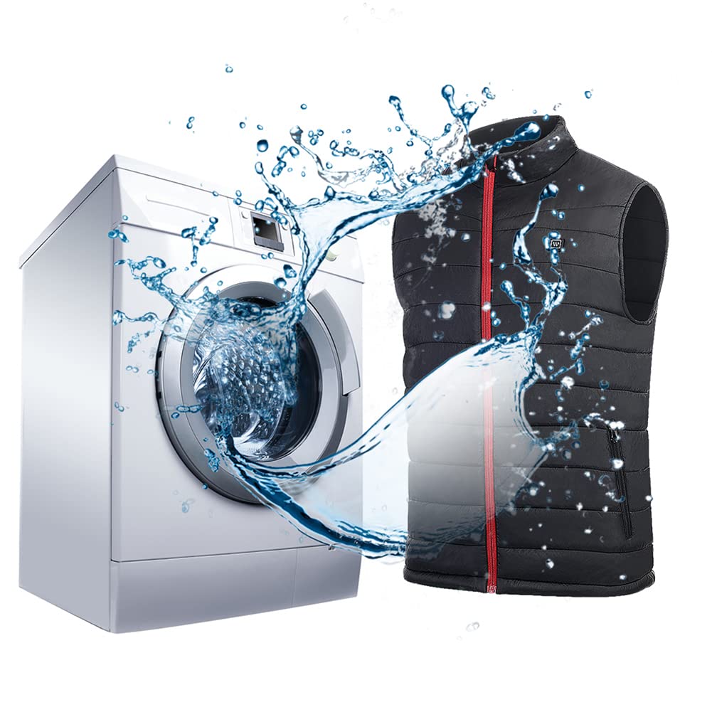 Chaleco Calefactor para Hombre y Mujer,Chaqueta Calefactable USB,Chaleco Calefactable Lavable con Temperatura Ajustable,para Pescar,Camping,Exteriores