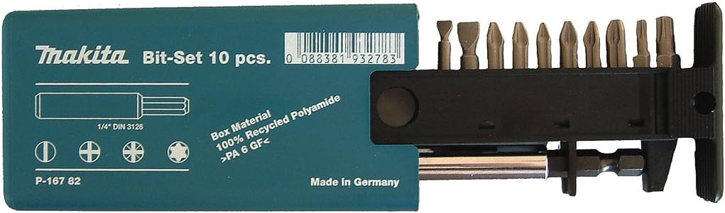 Makita P-16782 Bit-Set 11-teilig, Multicoloured, Variety Pack