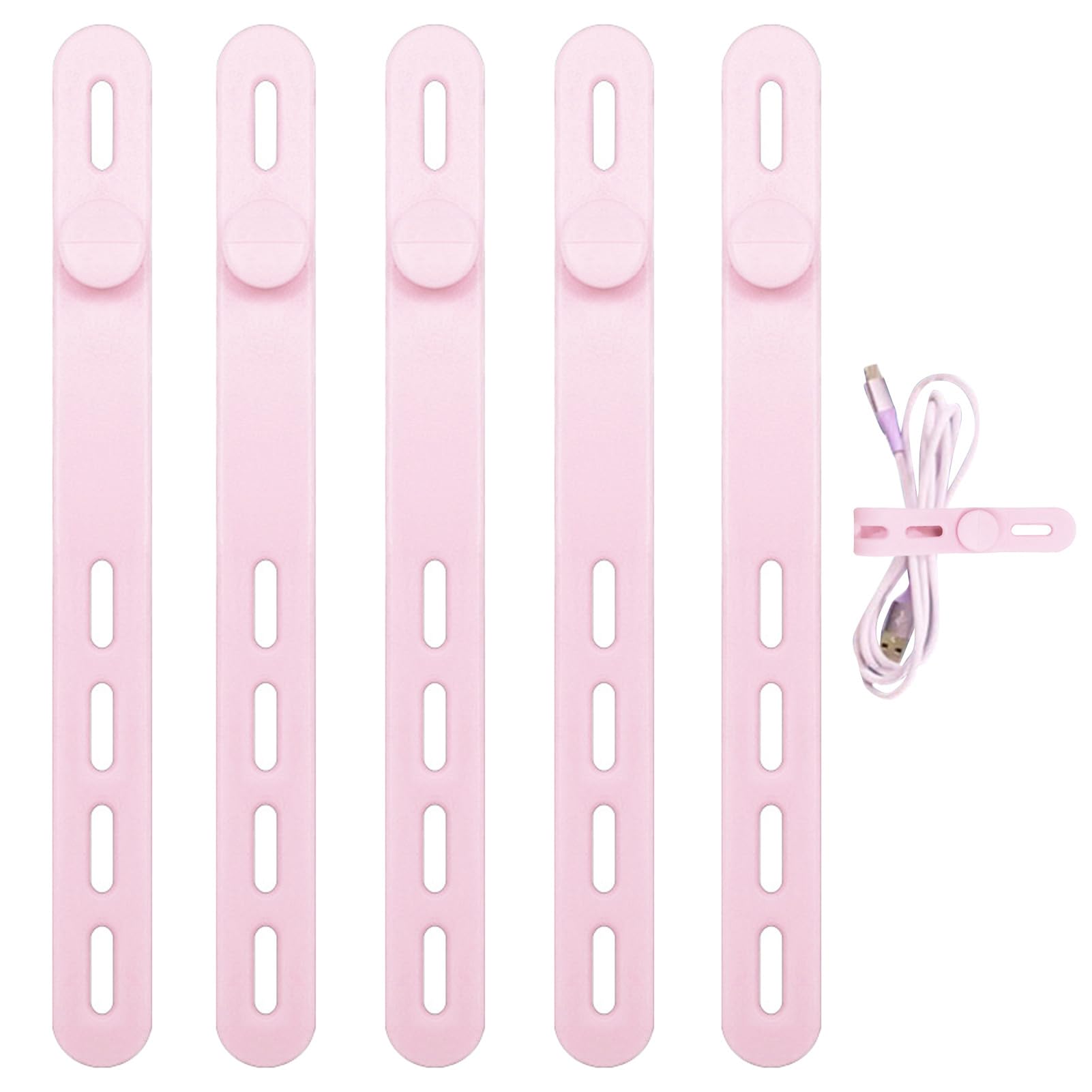 Zorq Silicone Zip Ties | Reusable Silicone Cord Keeper With 4 Adjustable Holes - Travel Accessories For Cord Management, Cord Organizer For Home, Kitchen, School