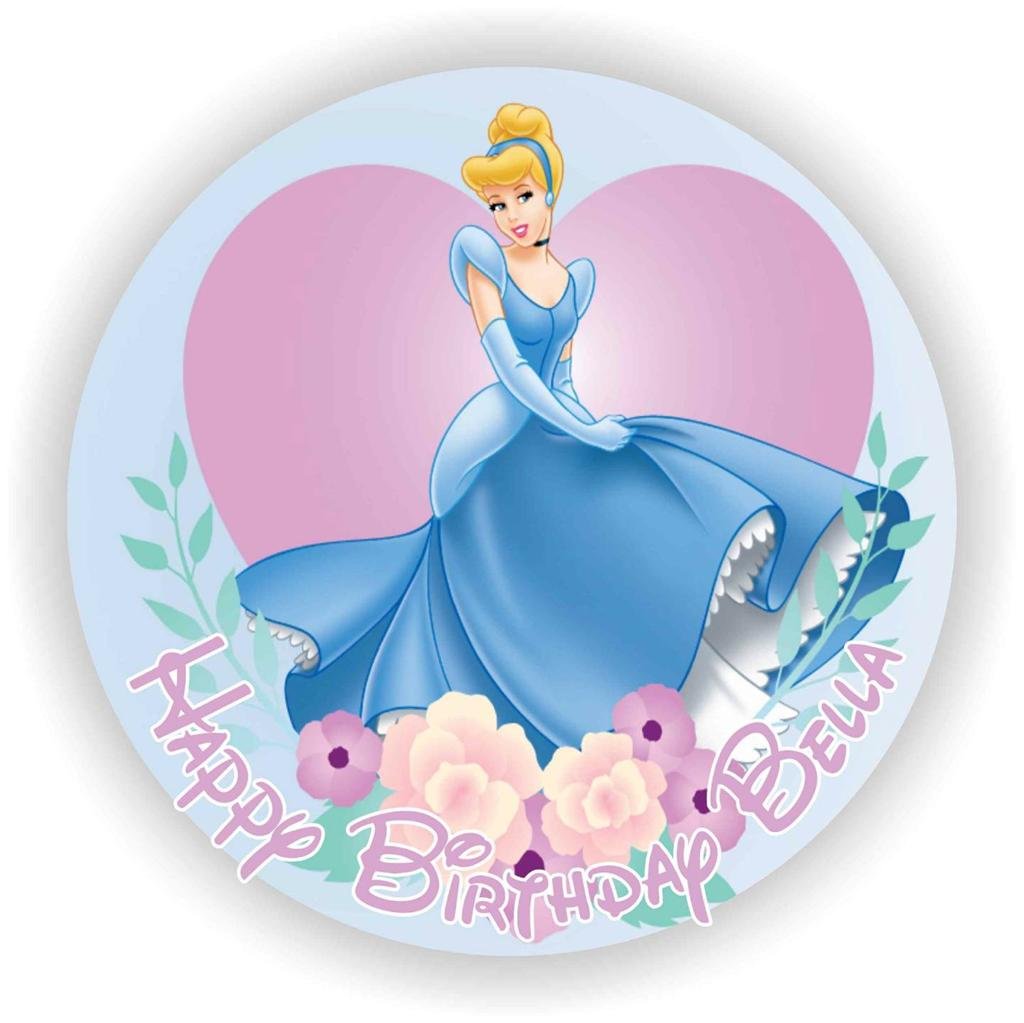 Birthday Bazaar Cinderella # 1 Cake Topper : 7.5" Rice Paper