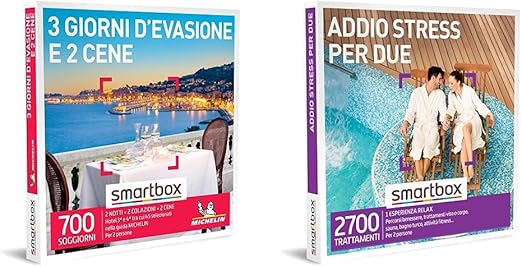 Smartbox - Cofanetto regalo 3 giorni d'evasione e 2 cene - Idea regalo