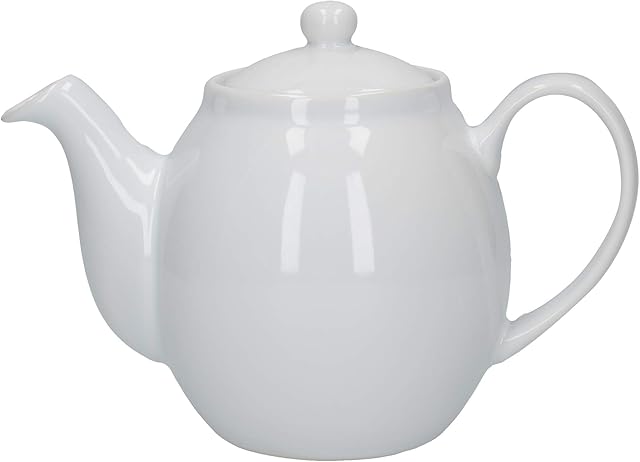 London Pottery C001000 Prime Teapot, Stoneware, White, 2 Cups, 500 ml
