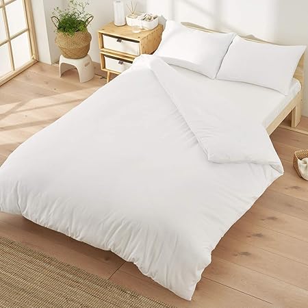 Amazon Co Jp Amazon Co Jp 限定 チチロバ Titiroba 布団カバー シングル 掛け布団カバー 綿100 ふとんカバー かわいい おしゃれ 洗える 抗菌防臭 防ダニ オールシーズン ズレ防止 全開ファスナー 通気吸湿 単品 150x210cm 白 ホーム キッチン