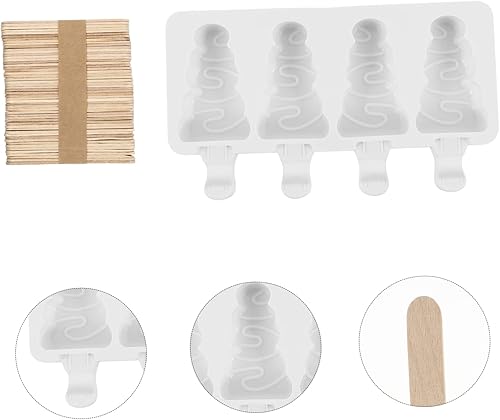 Miniatura 9 de Didiseaon 2 juegos de moldes para helados, moldes para helados, molde para paletas caseras, bandeja de paletas de silicona, molde de barra de