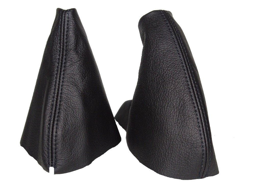 The Tuning-Shop for MG TF 2001-05 Shift & E Brake Boot Black Genuine Leather