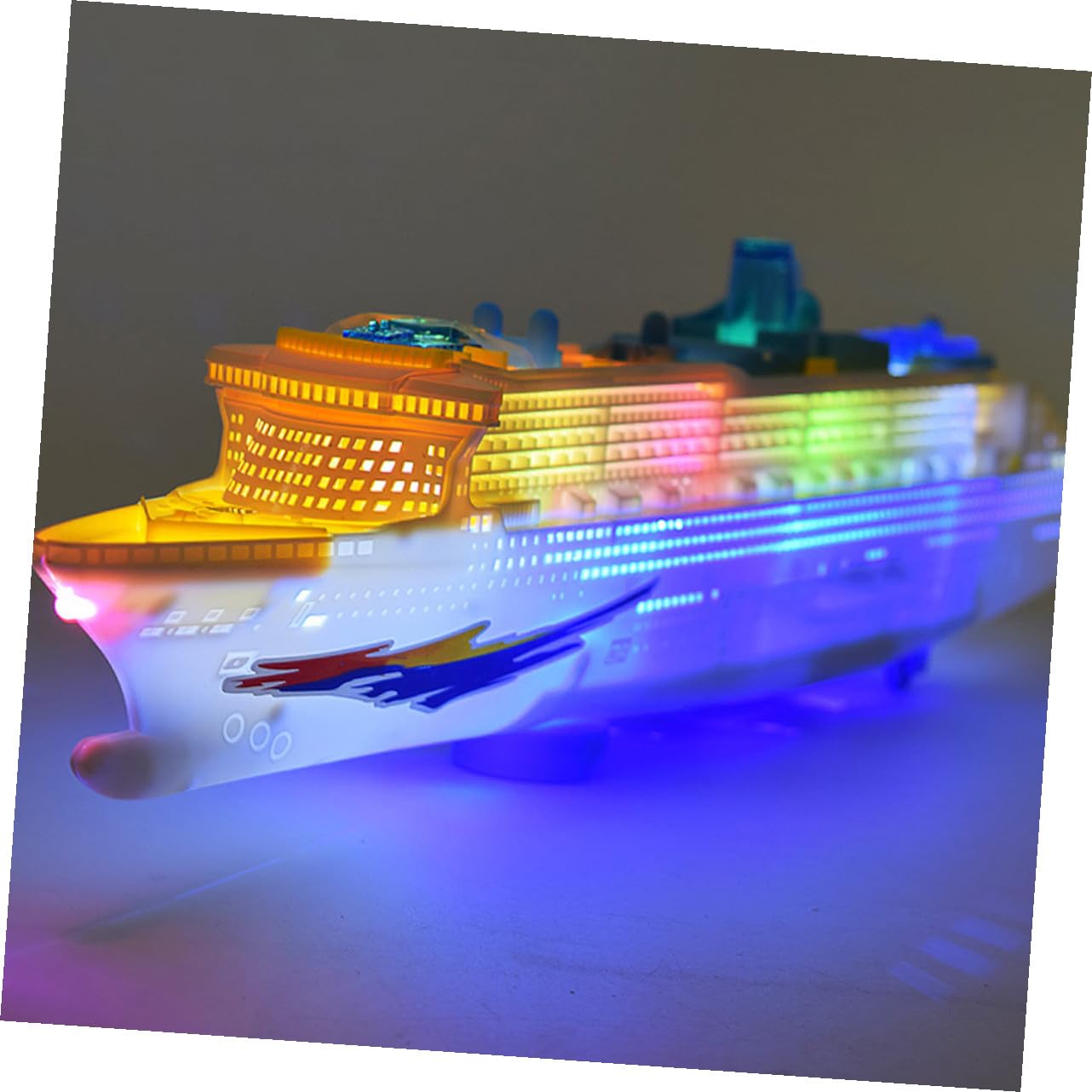 Abaodam Giocattolo Nave da Crociera Elettrica Luci LED e Suoni | Riproduzione Miniatura Ocean Liner in Plastica, per Ragazzo Ragazza e Ragazzi, Mini Giocattolo