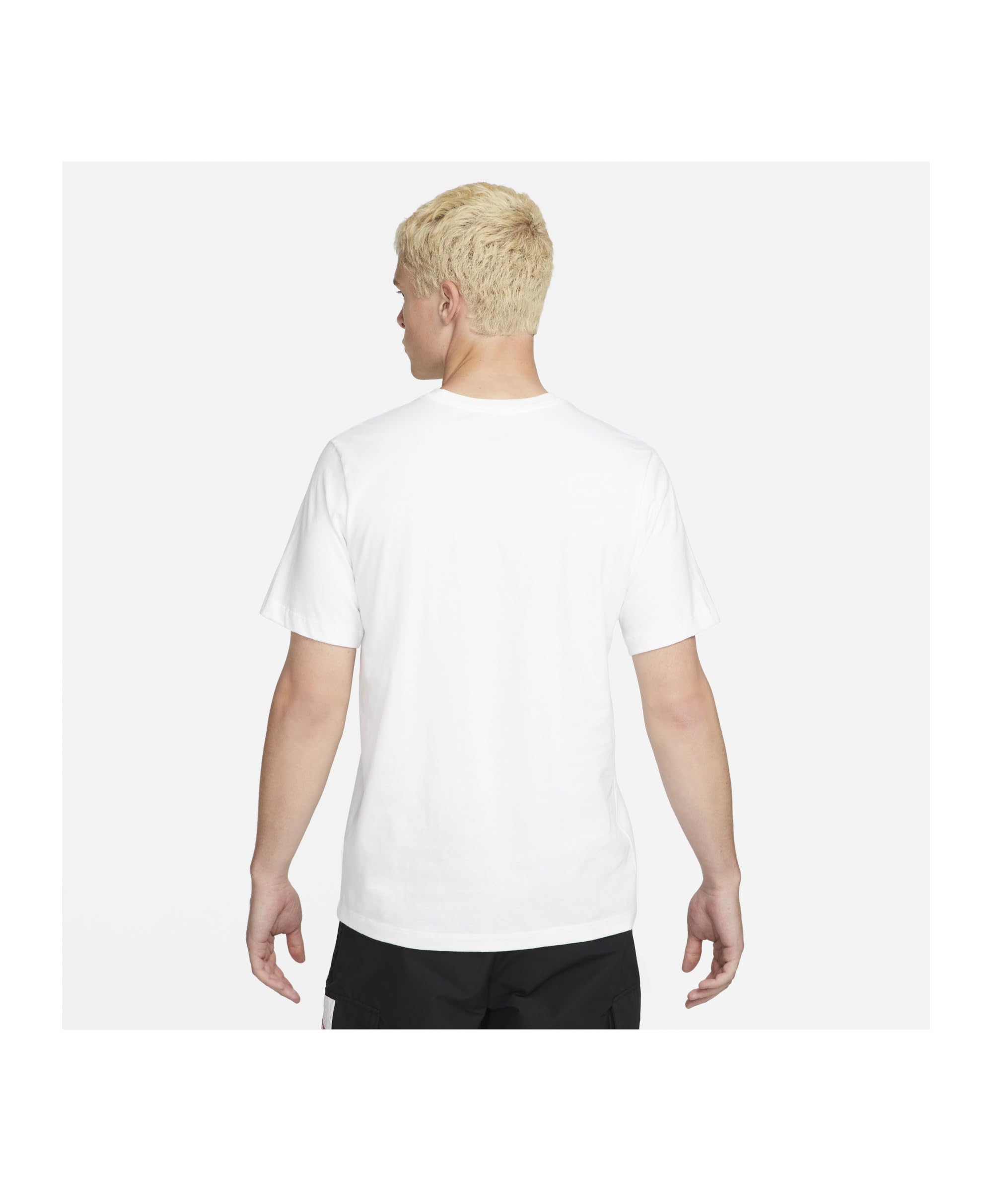 NIKE Jordan Air Wordmark Camiseta, Blanco (White/Black/Red), L para Hombre