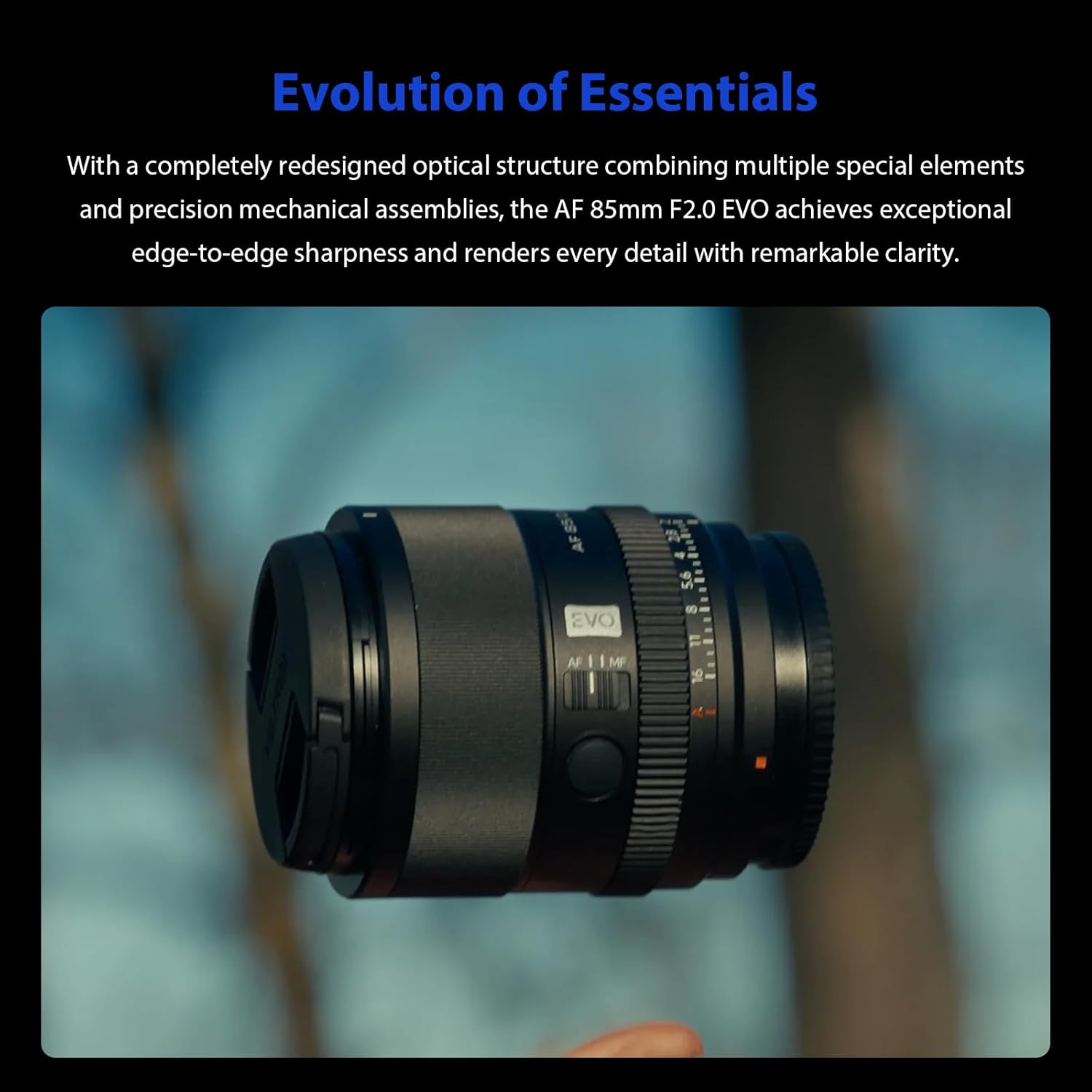 VILTROX 85mm F2.0 EVO FE Lens for Sony E, AF 85mm f/2 E-Mount Full Frame Auto Focus Prime Portrait Lens for Sony FE Cameras a6700 a6600 A7IV A7CII A7RV A9 A9II A7CR A7SIII A7C A7RIV ZVE1 ZV-E10 FX3