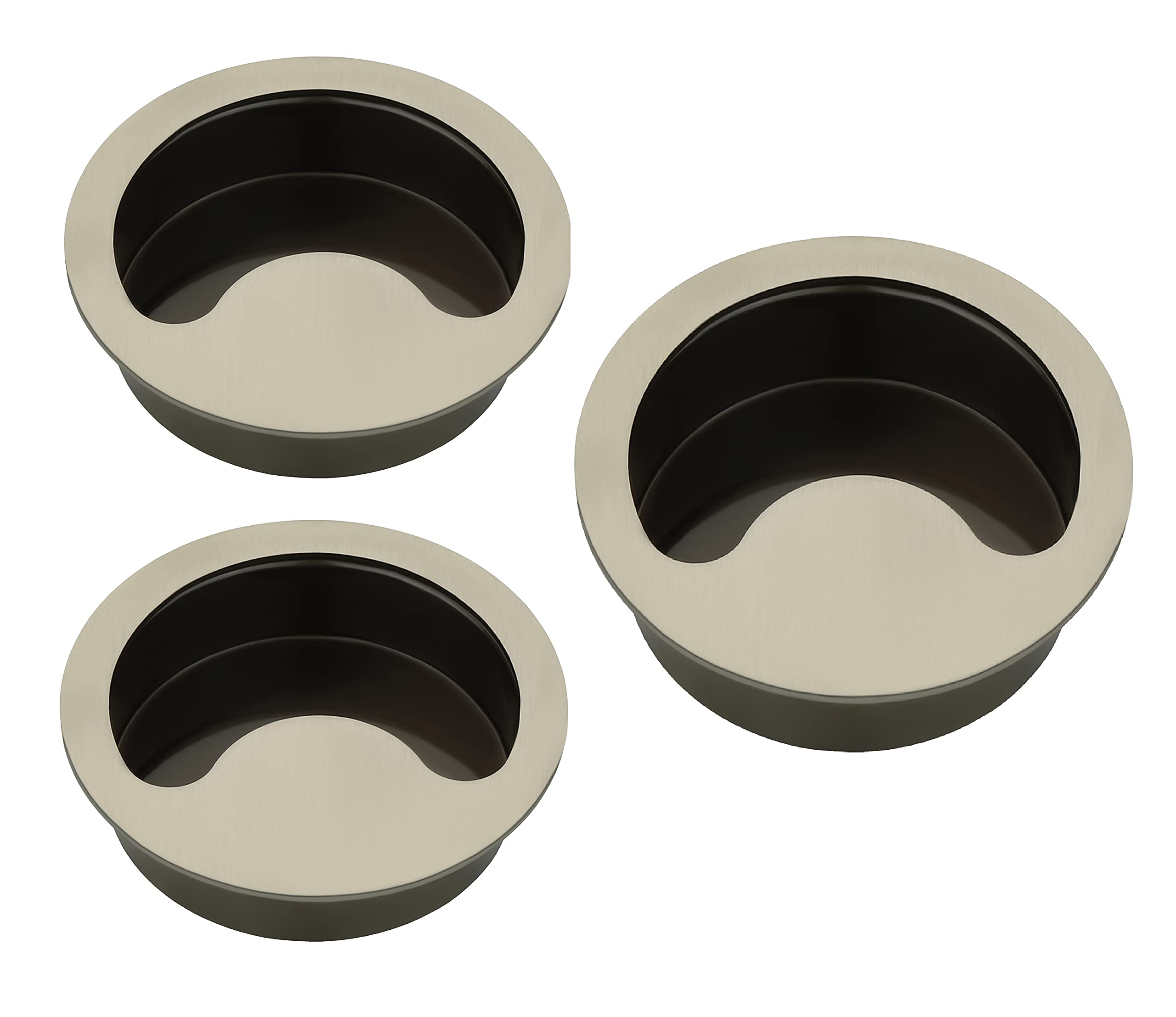 Round Concealed Sliding Handle for Door Handle and Door Pull Handle, Drawer Pull, Cupboard Door, (2Inch, Matt Finish) Pack of 3,-image-31