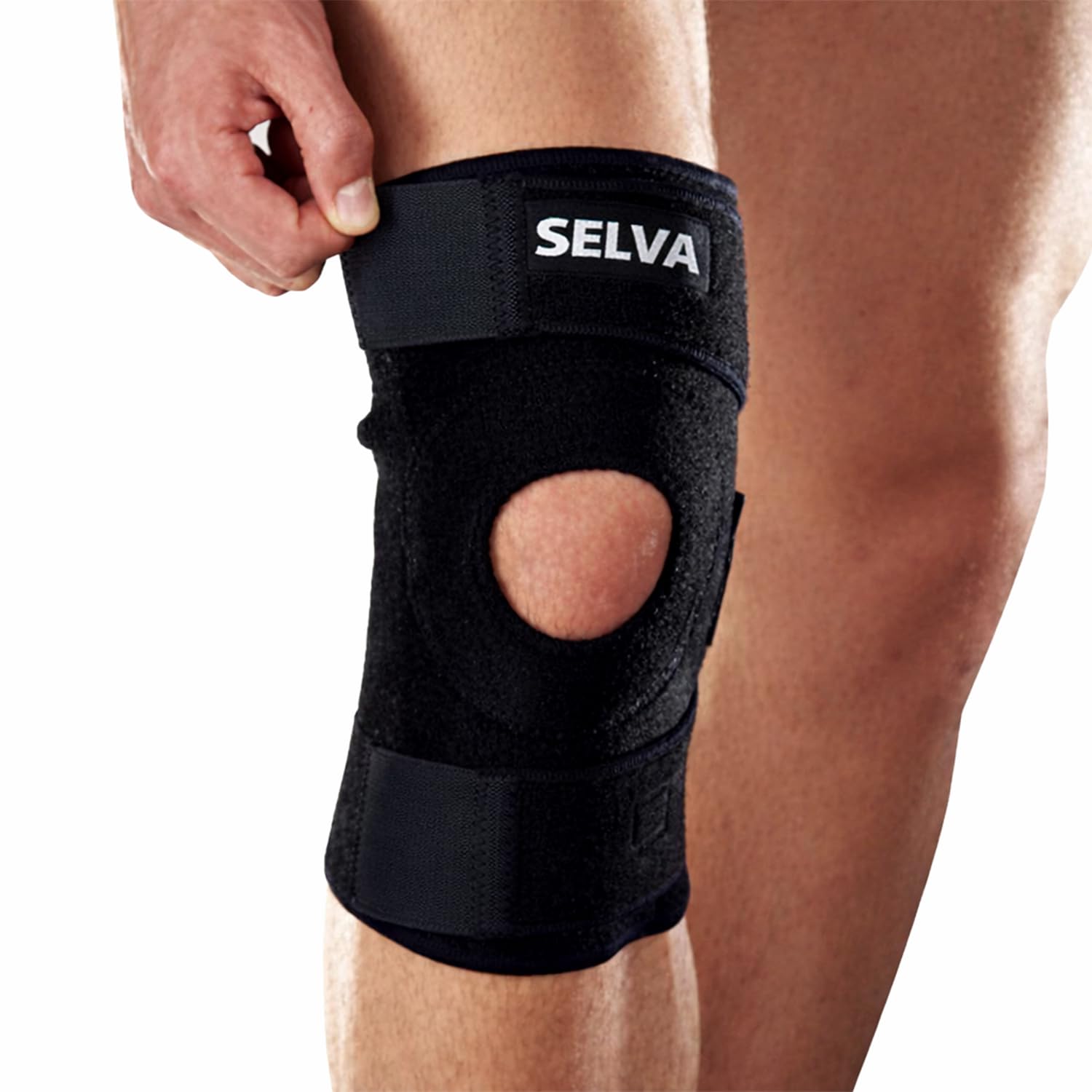 SELVA Knee Cap Support with Open Patella | Adjustable Knee Brace for Pain Relief 1 Unit Universal Size-picture-47