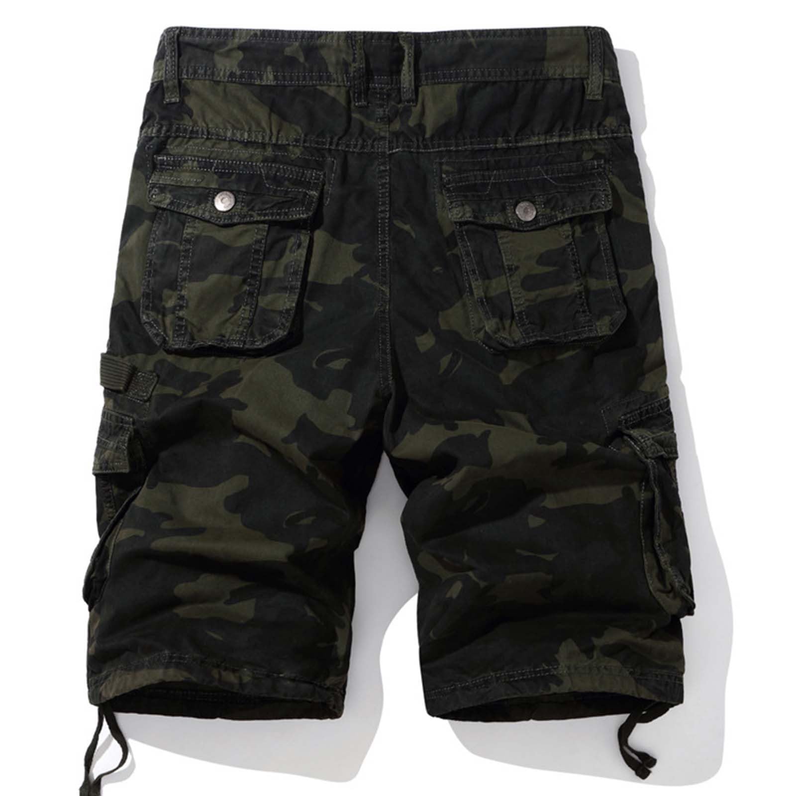 Pantalones cortos cargo de camuflaje para hombre, pantalones cortos de trabajo de camuflaje para hombre, pantalones tácticos retro para exteriores, pantalones cortos casuales de verano, senderismo