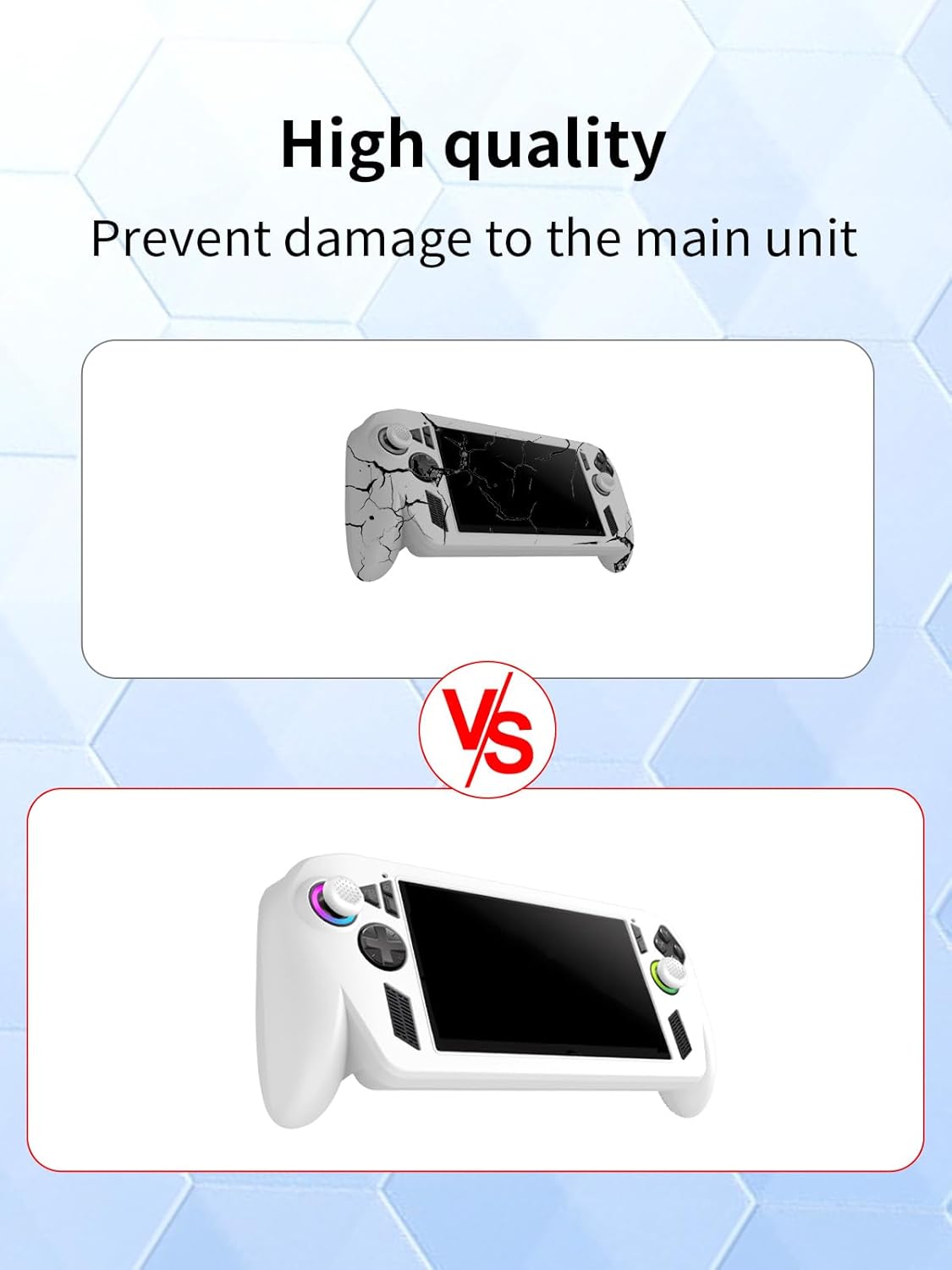 Case for ROG Xbox Ally X,BOVUGAC Fully Wrap Silicon Soft Protective Shockproof Cover with Support for ROG Xbox allyX.-White - Image 3