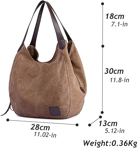 Miniatura 3 de TCHH-DayUp Hobo - Bolsos para mujer, bolsos grandes de lona, bolsos de algodón, bolsos