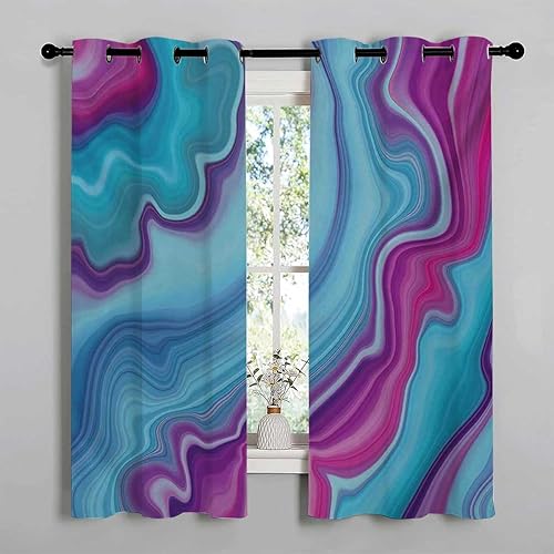 Miniatura 2 de Cortinas para Habitacion Cortinas opacas de mármol para armario, sin puerta, divisor de cortina de 110 pulgadas de ancho por 96 pulgadas de largo, 2