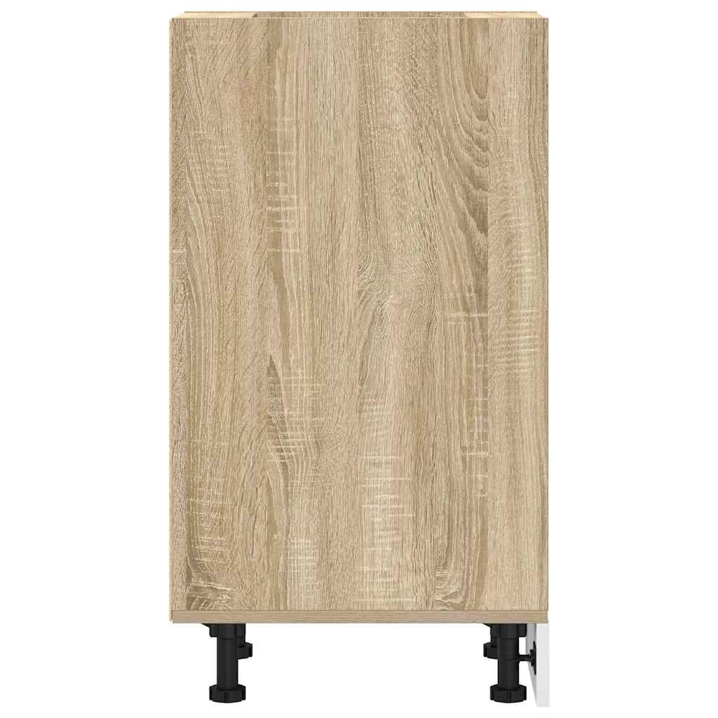 vidaXL Unterschrank Riga Sonoma-Eiche 40x44,5x81,5 cm Holzwerkstoff,Küchenschrank, Gastronomieschrank, Gastro Möbel, Küchenmöbel, Aufbewahrungsschrank
