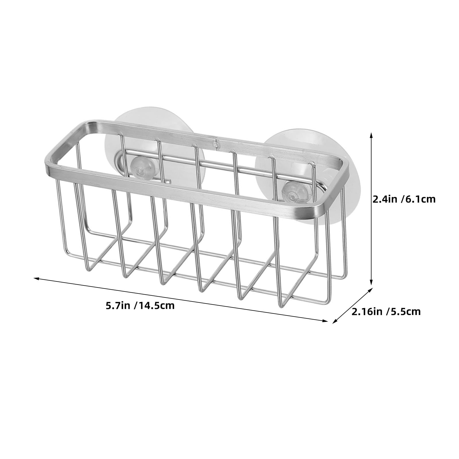 INOOMP Portaspugne per Lavello Cucina in Acciaio Inox 2 Pezzi Argento