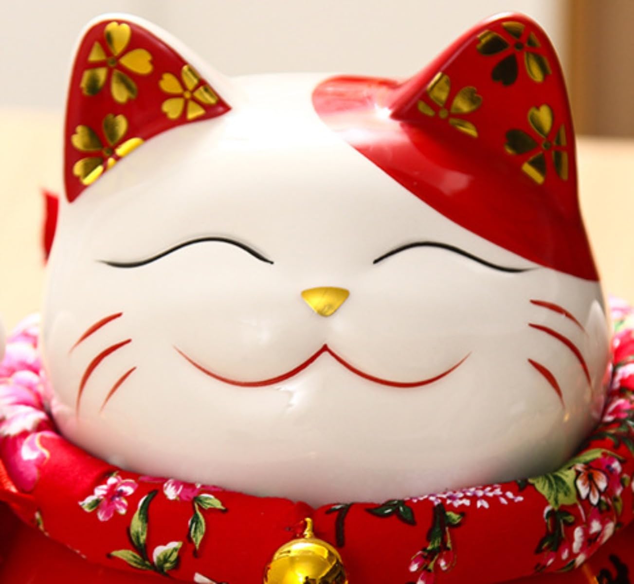 Amazon | Unlnsiy まねきねこ 貯金箱 陶器 12cm | 陶器製招き猫貯金箱