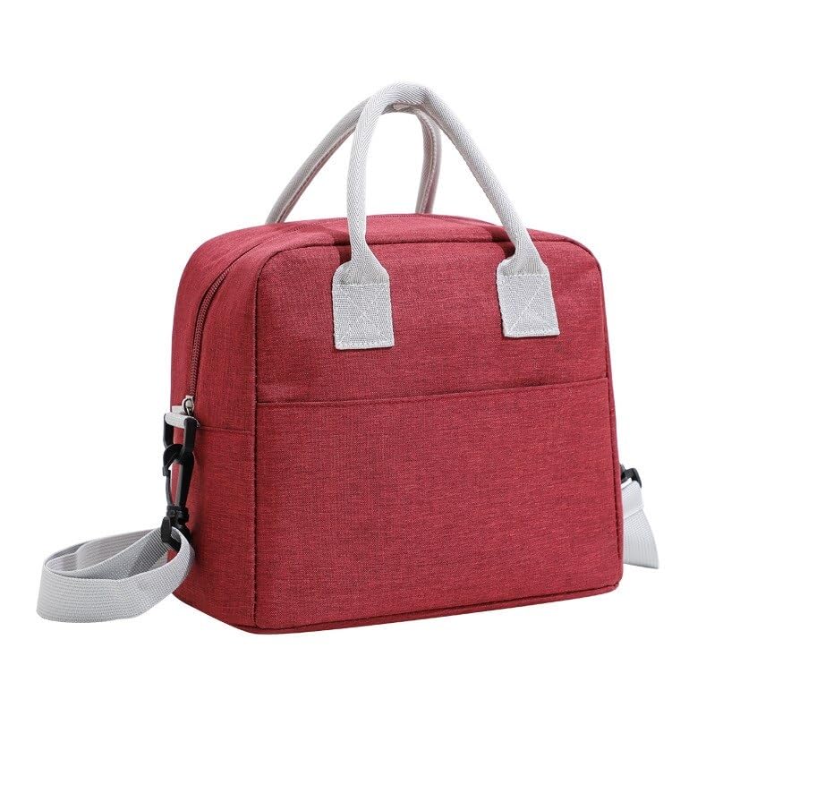 BLUE BEADS Thermal Insulated Travel Lunch Bags for Diwali Gifts for Men Women Work, Student Kids to School Leak-Proof Hot Cold Lunch Bag Reusable Tote Bag with Aluminium Inner Foil (1 Pcs) RED (B0CFTZG6R5) Amazon Price History, Amazon Price Tracker