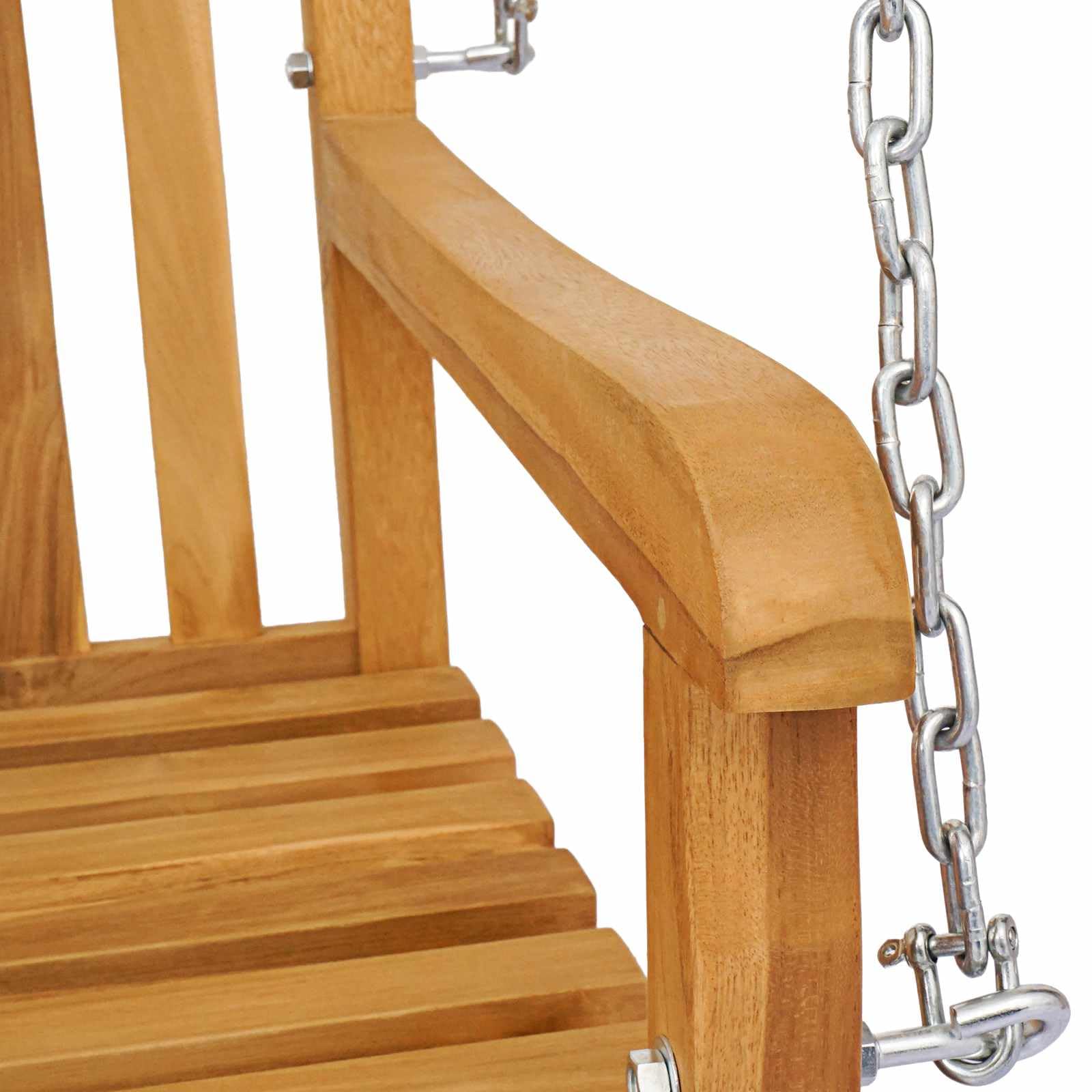 Generico Panchina a Dondolo 114 x 61 x 61,5 cm Legno di Teak Solido,Mobili da Giardino,Mobili e sedie da Giardino,Panchine da giardino-42030018