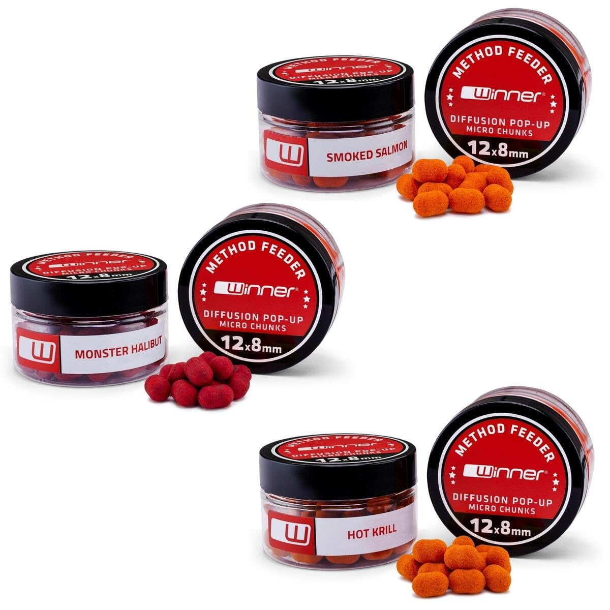 Tandem Baits Method Feeder Fluo Pop-up Micro Chunks 20g Flavor Mix Fruit Carp Bait Carp Fishing Bait for Big Fish Fishing Carp Accessories for Professionals & Hobby Anglers 3 pcs