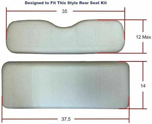 Miniatura 5 de Huskey - Fundas de asiento para carrito de golf delantero y trasero para EZGO y Club Carvarios colores, material de vinilo de grado marino,