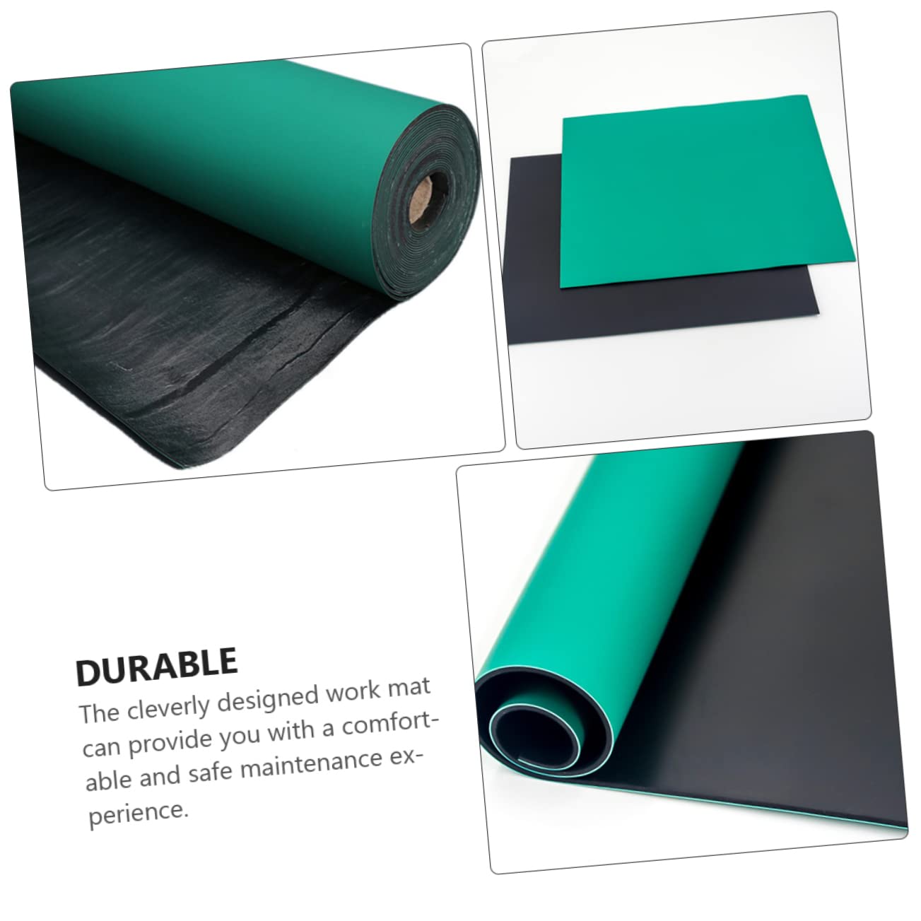 HOMSFOU Tappetino Da Lavoro Antistatico Resistente Al Calore PVC Stazione Riparazione Elettronica 1x0,3 M Verde