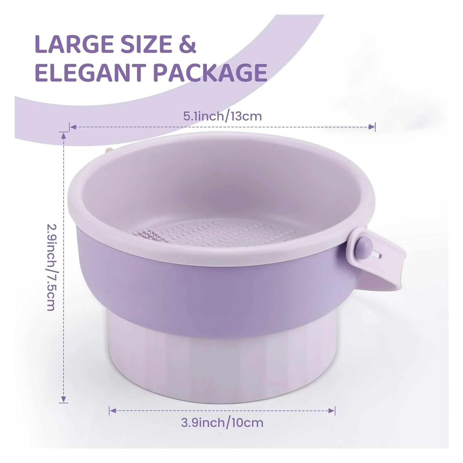 Seau de nettoyage pour pinceaux de maquillage - Outil de lavage et de séchage pour les amateurs de beauté (B)