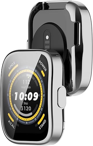 Miniatura 8 de TenCloud Paquete de 5 protectores de pantalla compatibles con Amazfit Bip 5 Smart Watch de 1.91 pulgadas, funda protectora diseñada para Amazfit Bip