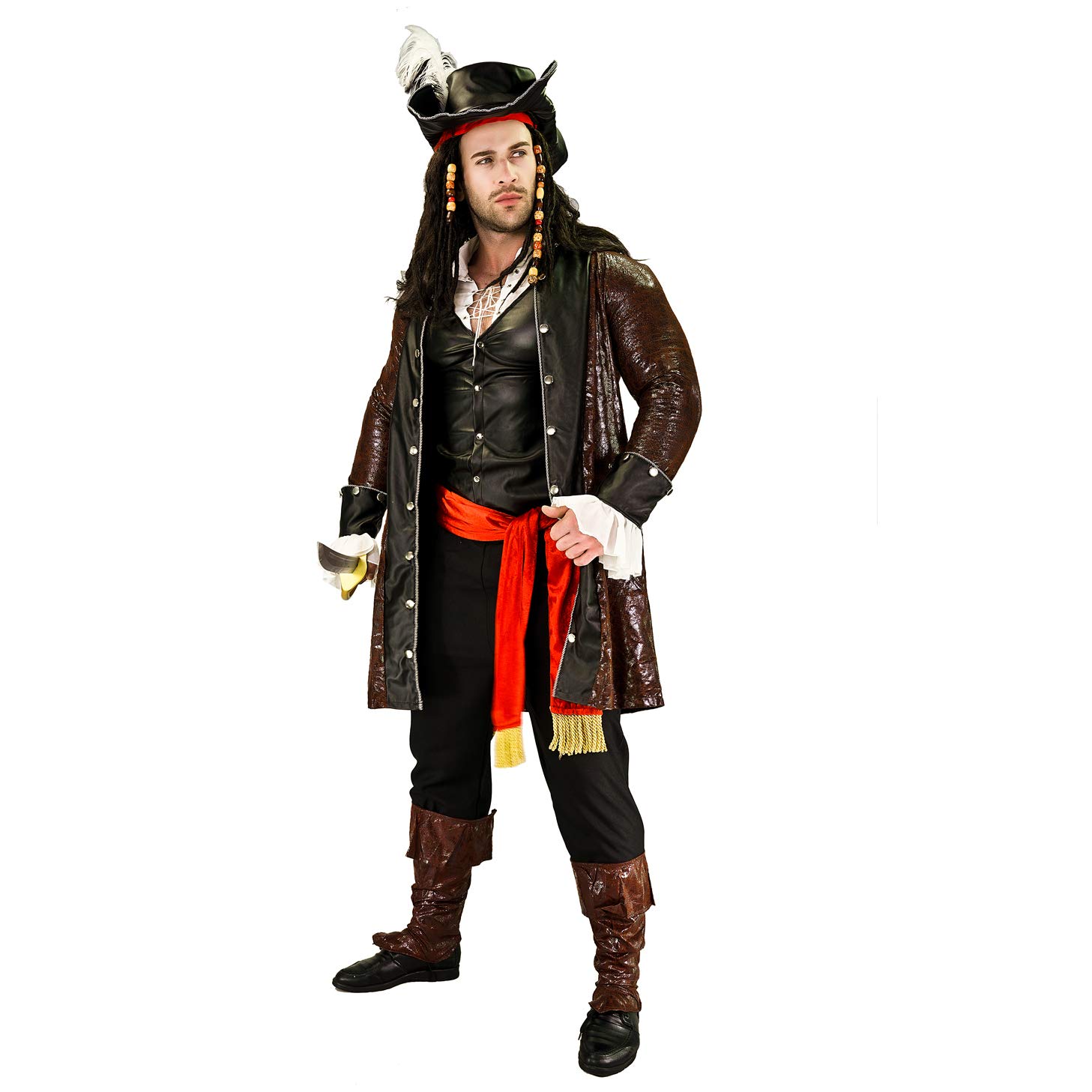 Costumes de Fantaisie de Pirate de Luxe Pour Hommes (One Size)