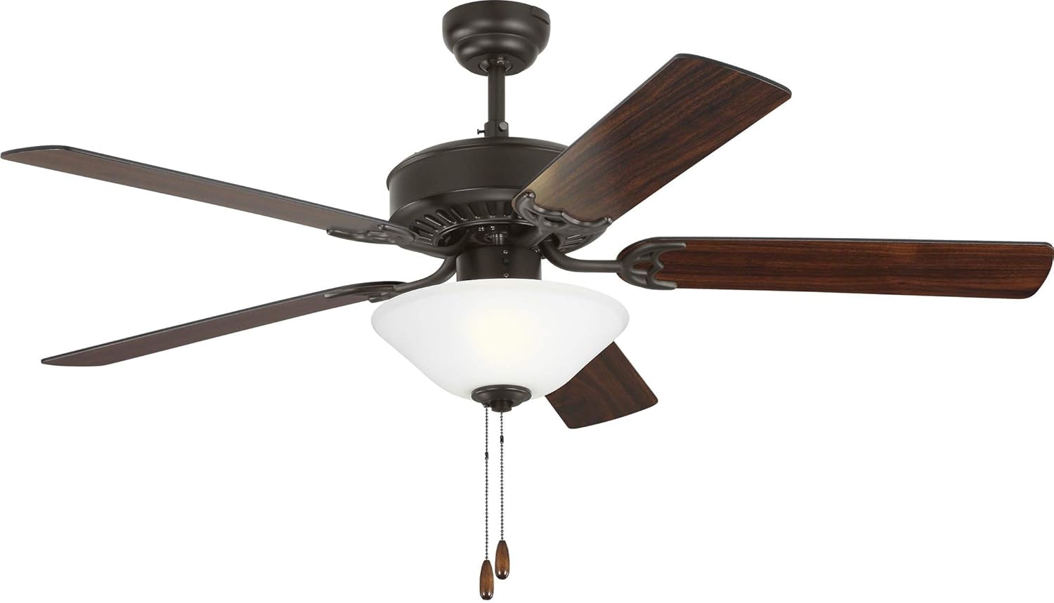 Amazon Com Monte Carlo 5hv52bzd Haven 52 Ceiling Fan With Led Light And Pull Chain 5 Mdf Blades Bronze Bowl Light Home Improvement