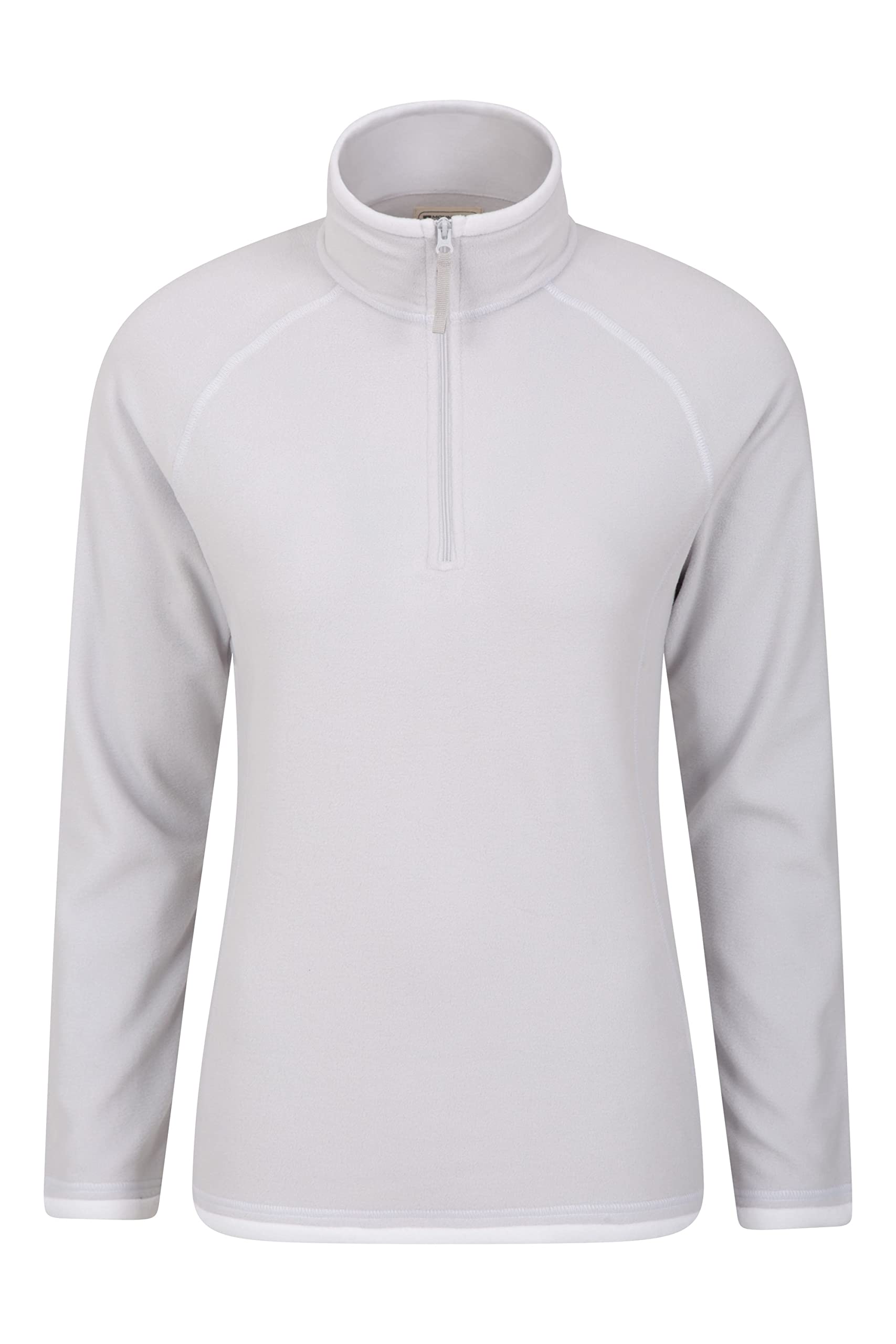 Mountain Warehouse Grey Montana Womens Microfleece - Breathable Ladies Sweater, Quick Drying Pullover, Warm Fleece Jacket, Half Zip - For Spring Summer, Travelling, Outdoors Size 18