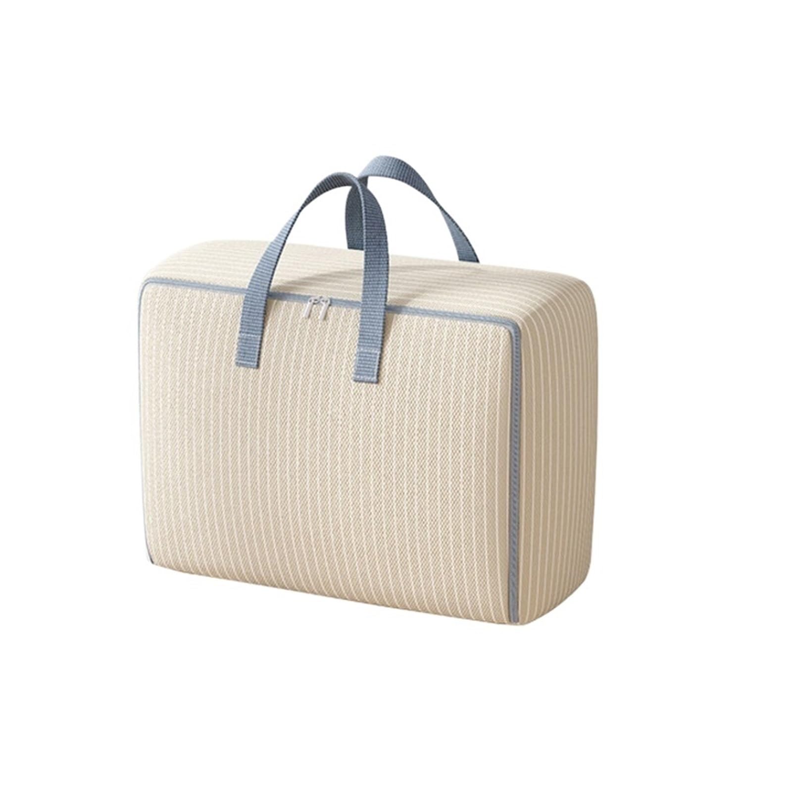 RRYPBOVG Foldable Blanket Storage Bags 3PCS Large Capacity Clothing Storage Bag Moving Bag Foldable Blanket Storage Container Organize Bedroom Closet(Beige-M)