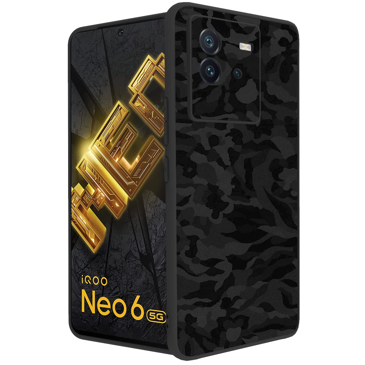 RIGGEAR Sleek Iqoo Neo 6 5G Back Cover Case For Mobile (Pc+Tpu|Burnt Charcoal) (B0C61ZJJH9) Amazon Price History, Amazon Price Tracker