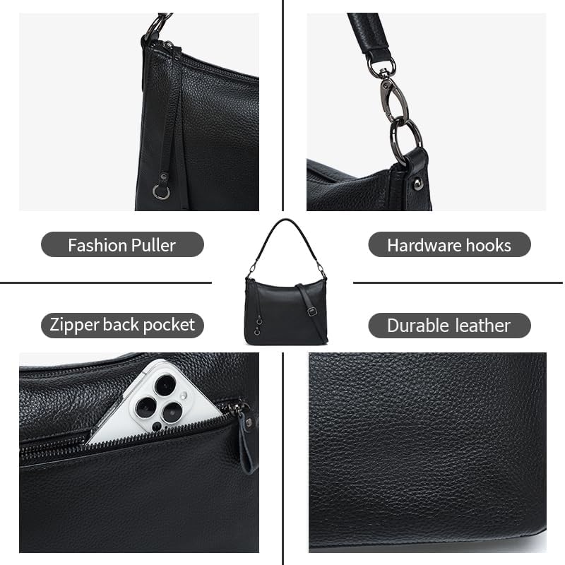 Gorgeous Genuine Leather Shoulder Bags Stylish Hobo Handbags Purses Crossbody Bags for Women - Image 7