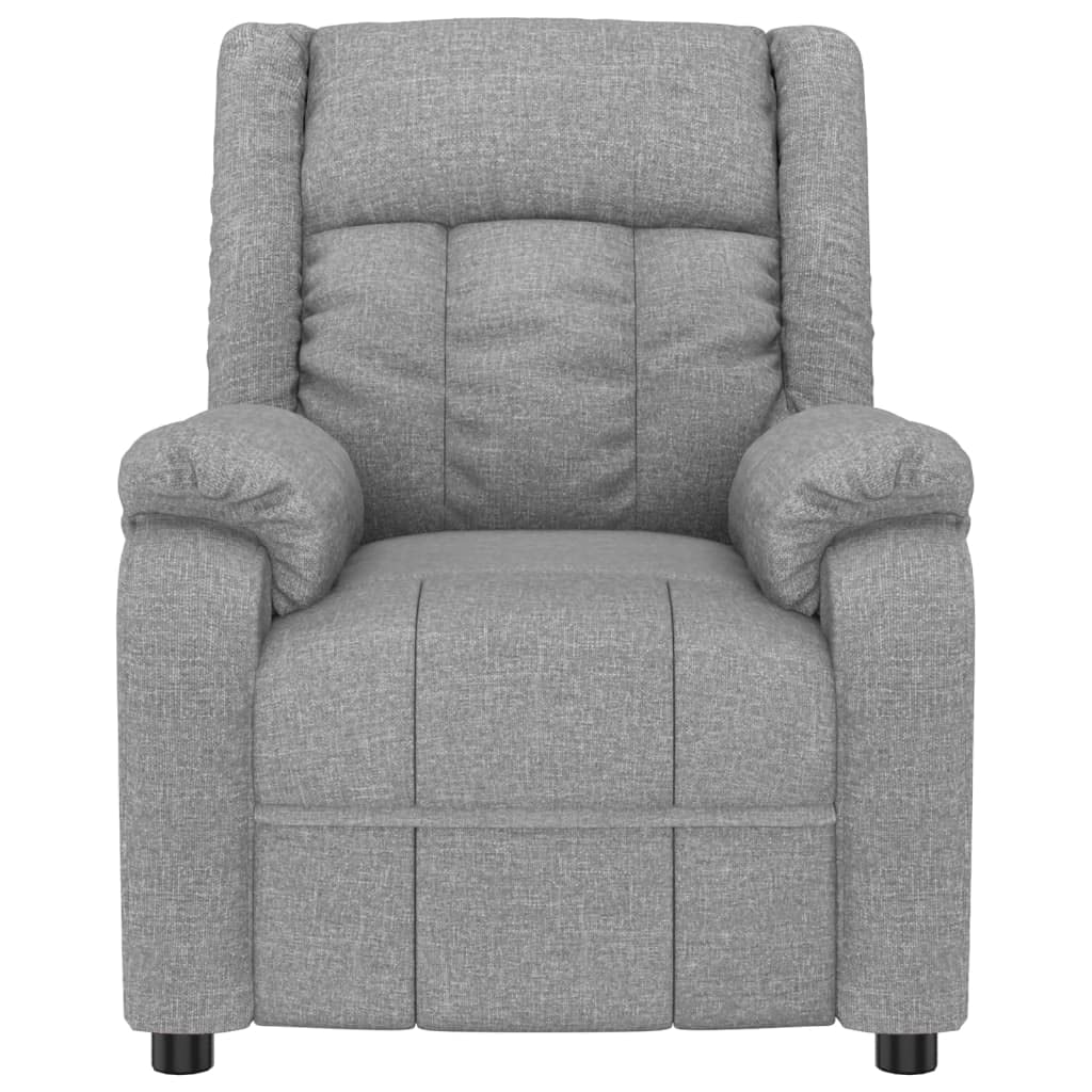 vidaXL Sillón reclinable eléctrico Tela Gris Claro