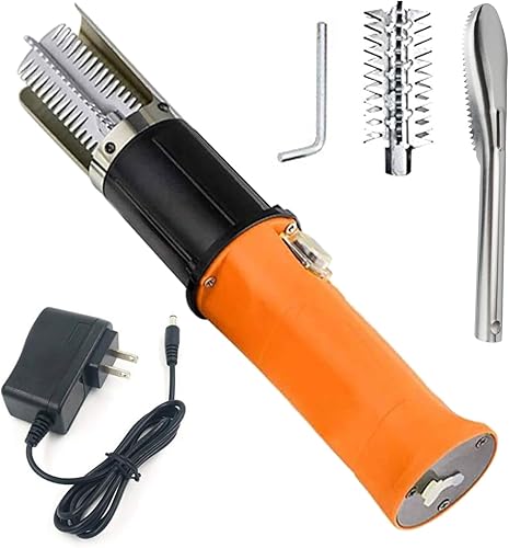 Escalador eléctrico de peces con hoja de rodillo de acero inoxidable adicional para raspar salmón y peces de otros, potente kit de desollador de