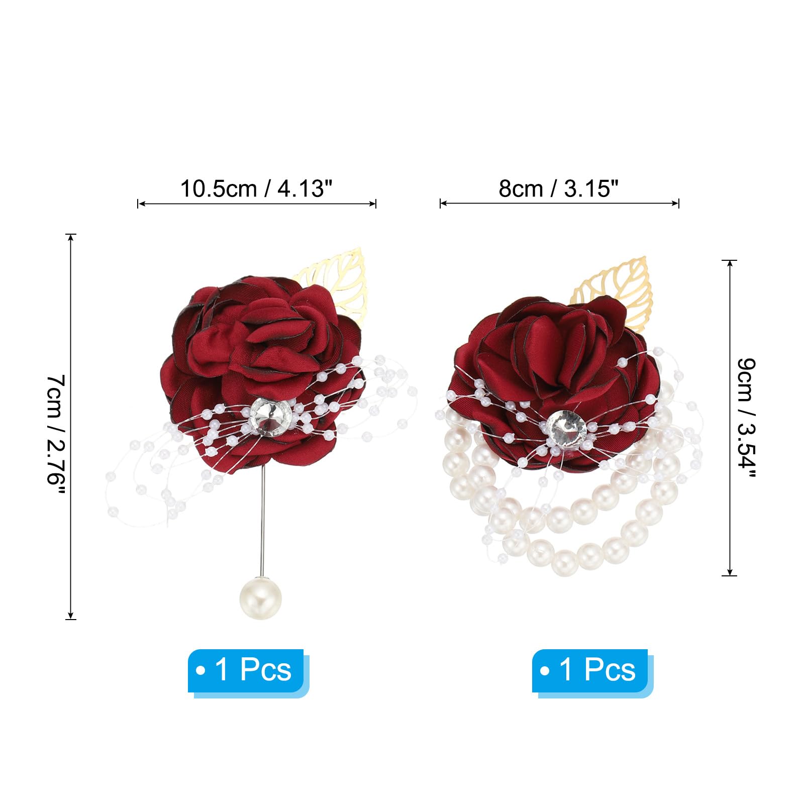 PATIKIL Rose Bridesmaid Wrist Flower Corsage - Image 2