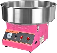 Vista 1 de Máquina eléctrica de algodón de azúcar de 1000 W, máquina comercial de algodón de azúcar con cuenco de acero inoxidable y cuchara de azúcar, máquina