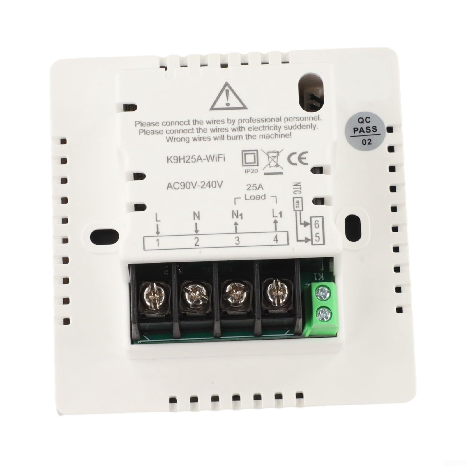 Termostato Digital LCD Táctil Programable Calefacción(Black-25A)
