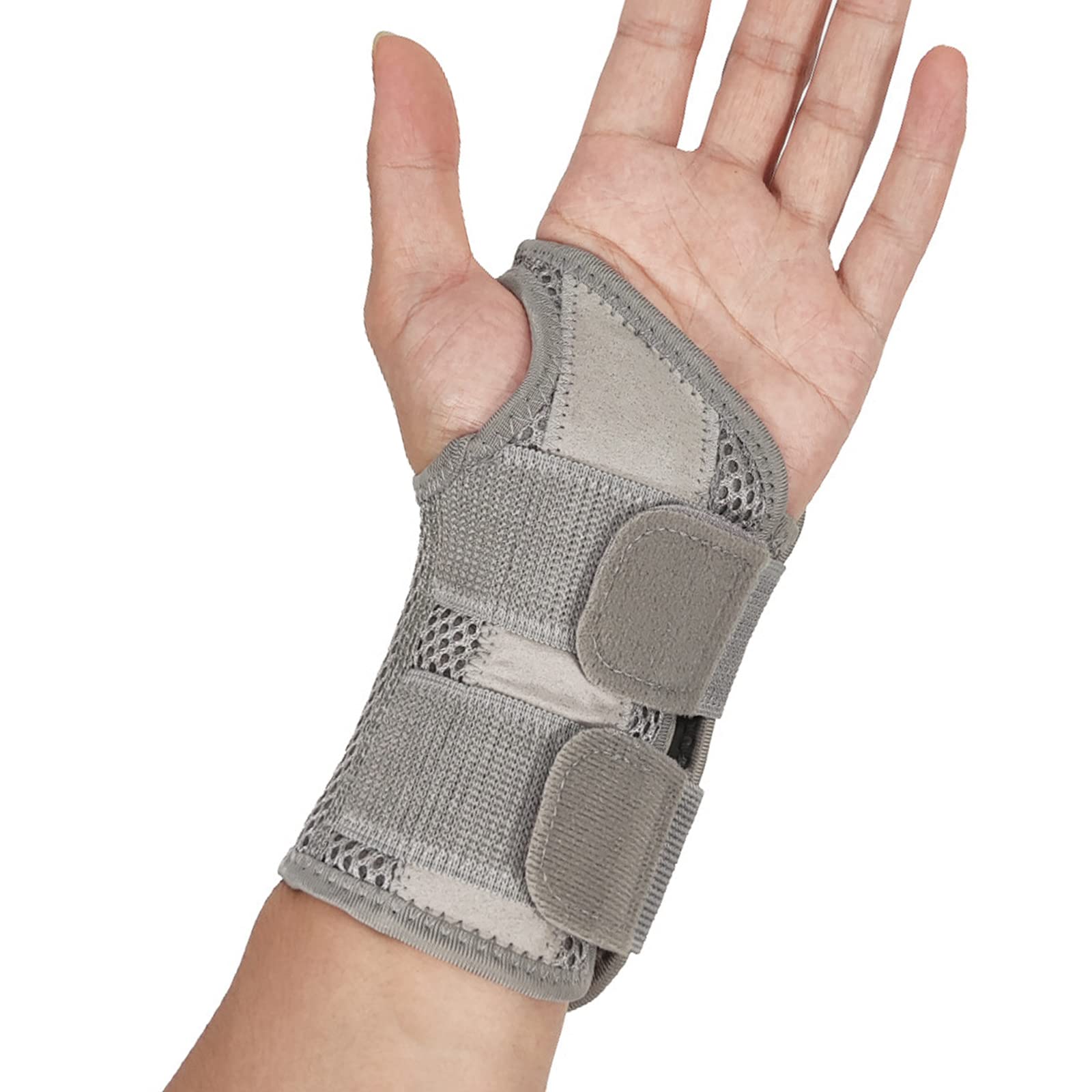 SONGQEE Carpal Tunnel Wrist Support Brace With 2 Metal Splints Left Hand for Men Women Wrist Splint Stabilizer Hand Support Help Relieve Carpal Tunnel Pain Arthritis Tendonitis RSI Wrist Sprain