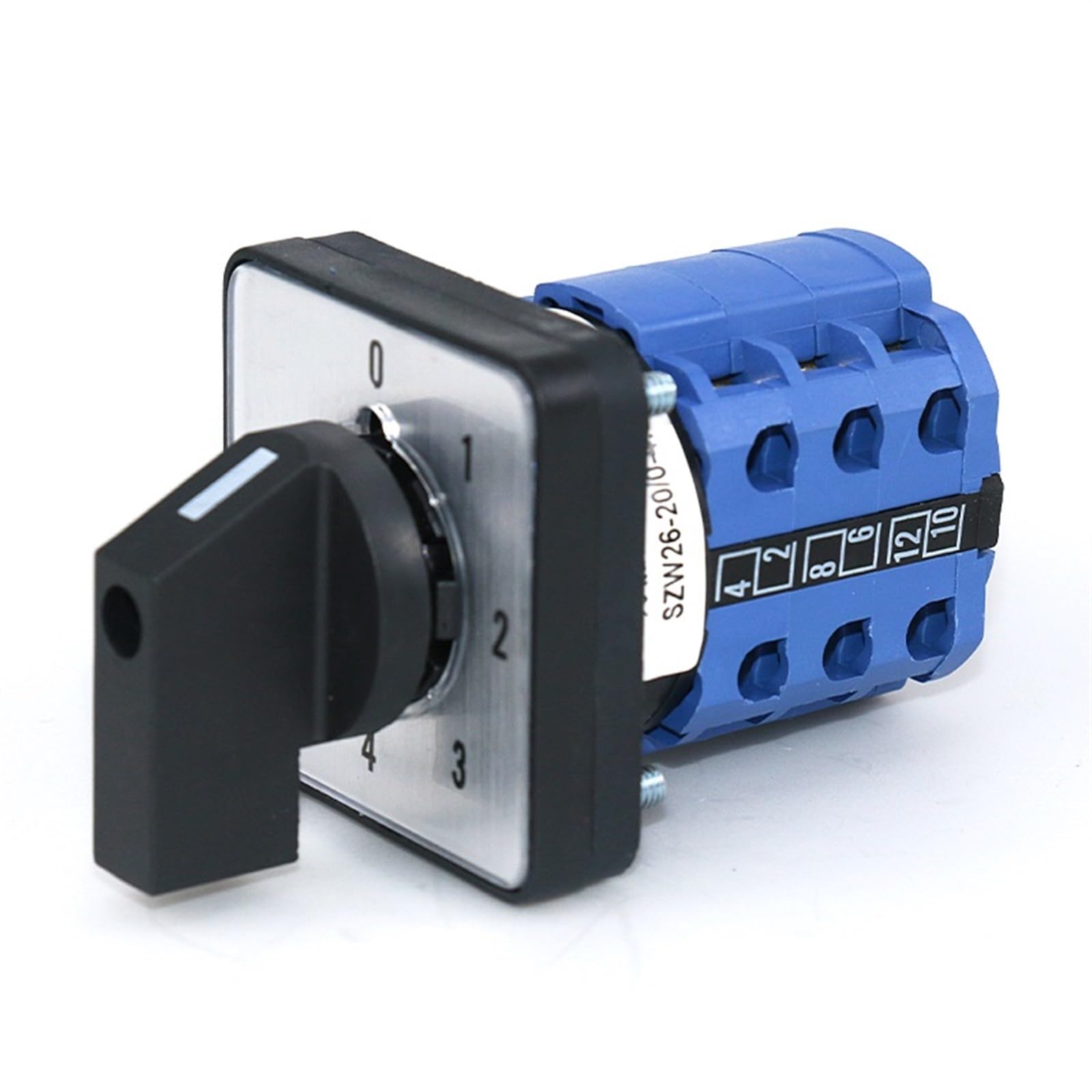 Commutateur rotatif à came SZW26 20A triphasé à 5 positions panneau 48x48mm