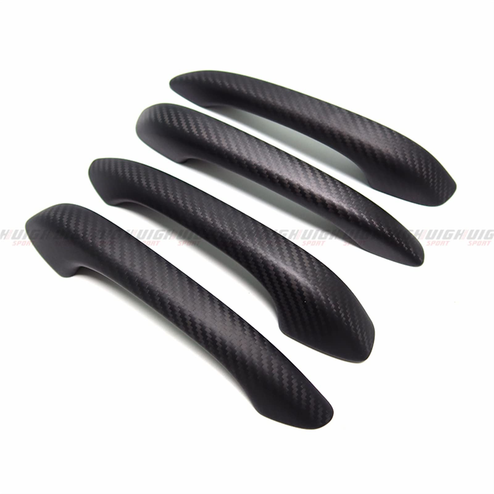 Fahbstr One Color Car Inner Handle For Macan S Gts 2015-2020 4Pcs Lhd Car Styling 3K Dry Real Carbon Fiber Auto Outer Door Handle Cover Accessories