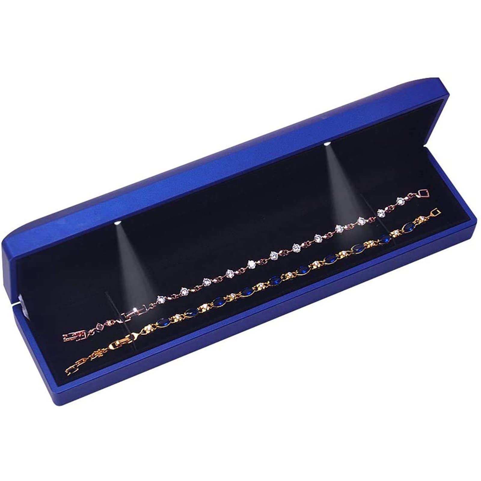 Bracelets et colliers bien rangés dans cette boîte légère pour votre coiffeuse