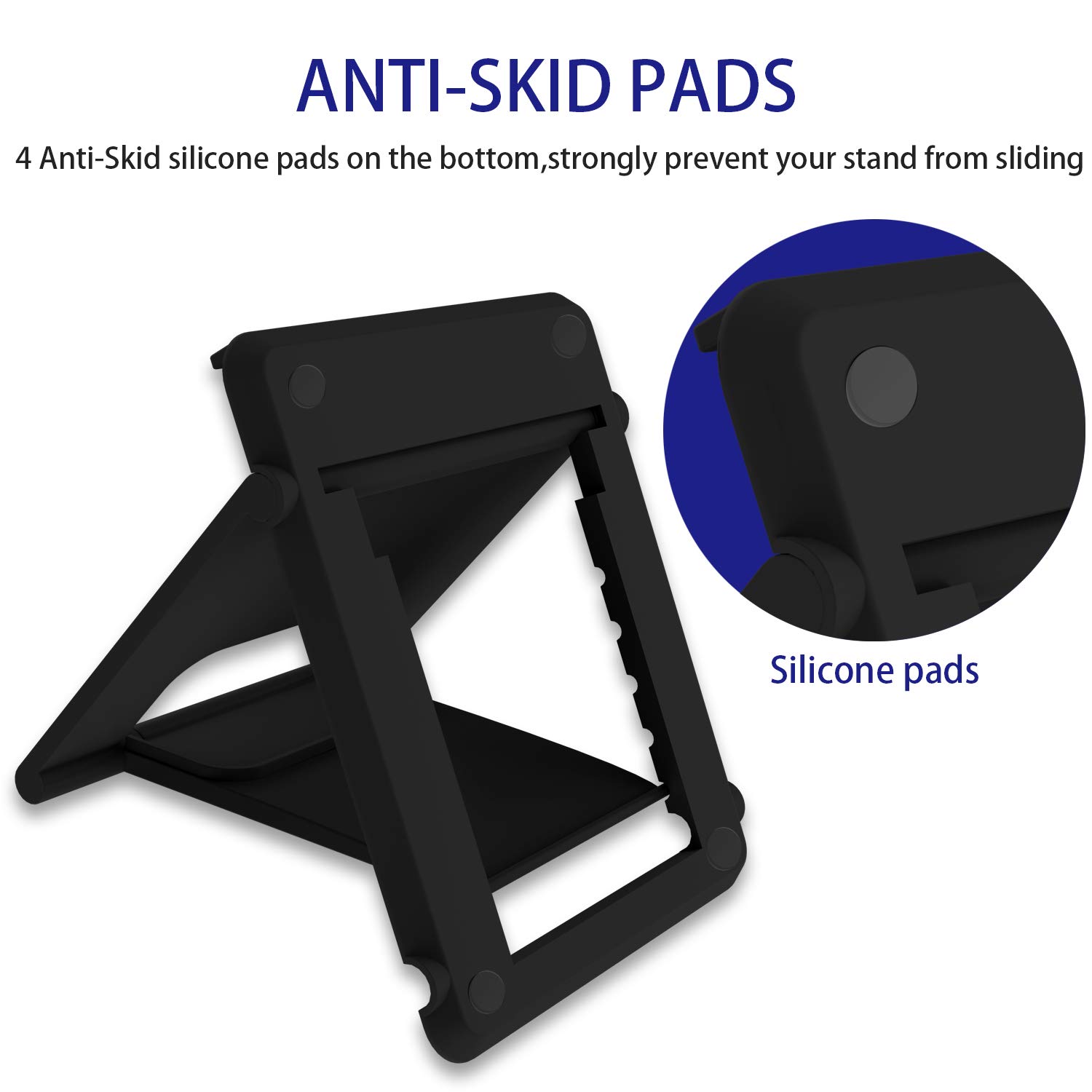 YENIE 6PACK Desktop Cell Phone Stand Holder, Portable Universal Desk Stand for All Mobile Smart Phone Tablet Display