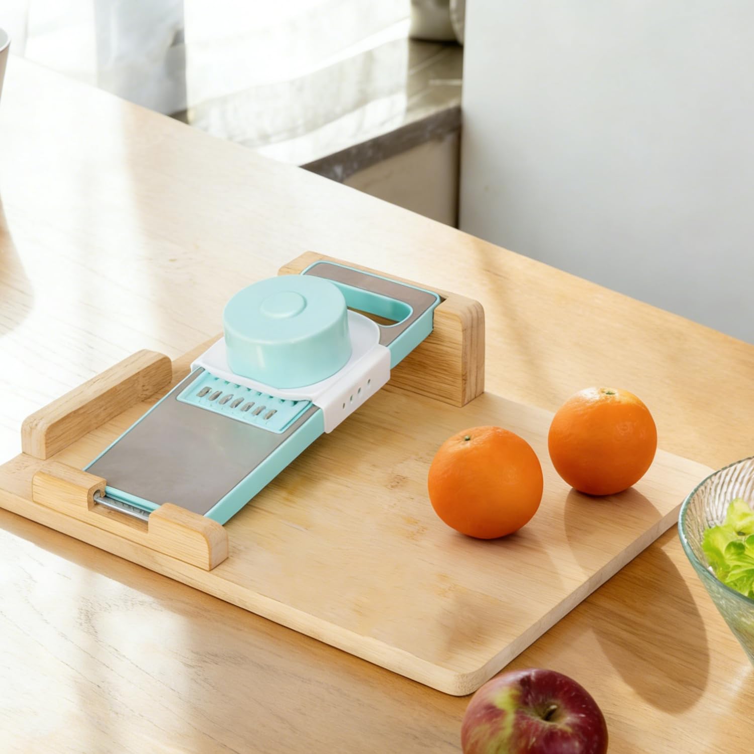 Tabla de cortar con una sola mano, 6 en 1, con topes y picos, antideslizante, tabla de cortar de madera adaptativa con una sola mano, para amputados y discapacitados, tabla de cocina multifunción para